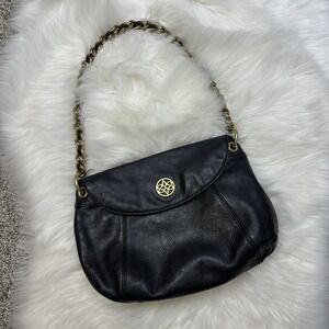 Antonio Melani Black Leather Purse  Handbag Shoulder Bag